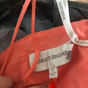 Coral brides maids dress